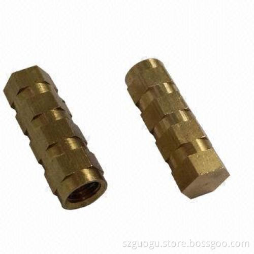 Hexagonal nuts column, made of eco-friendly lead-free copper